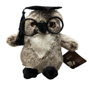 Owl graduation soft toy