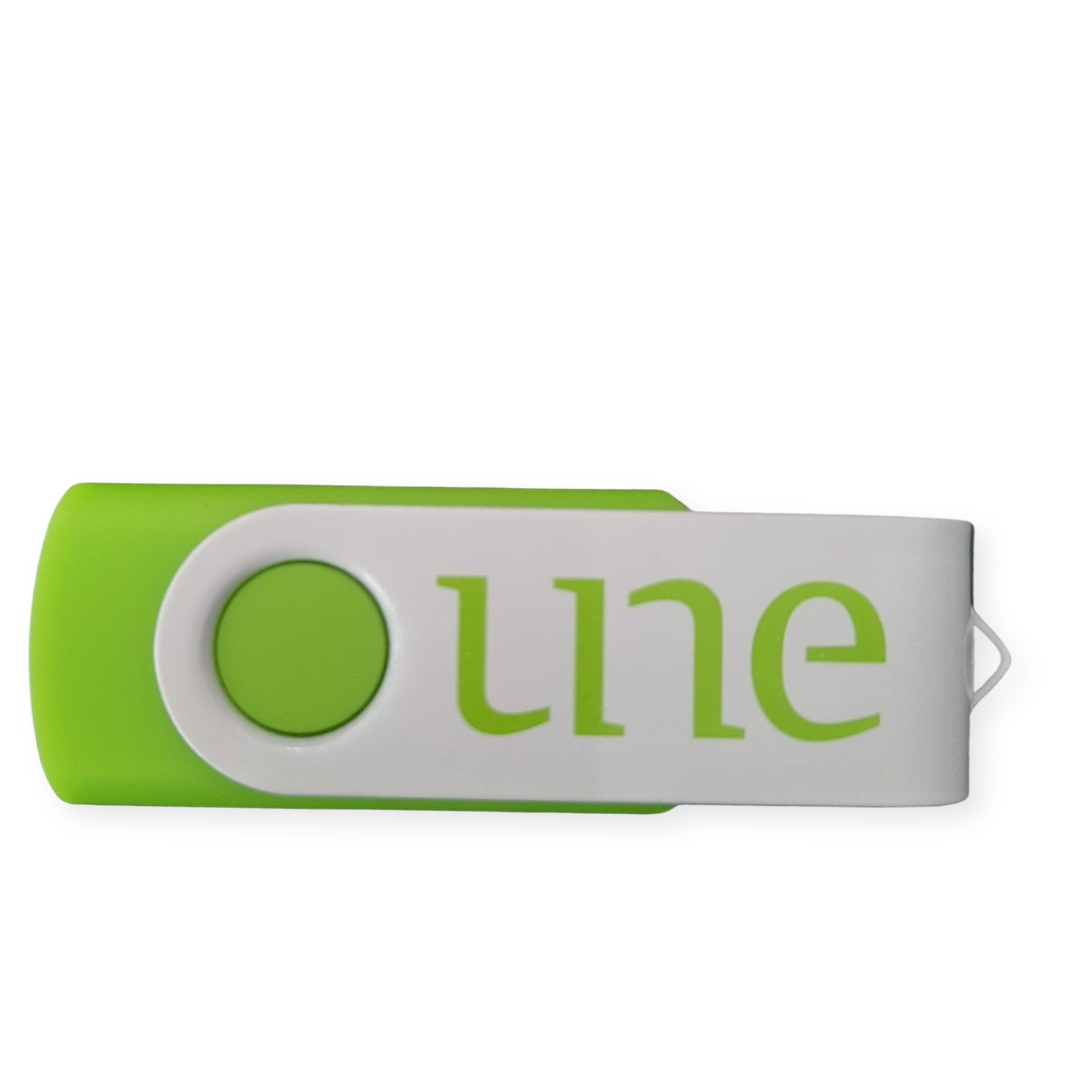 Usb Stick Green And White UNE