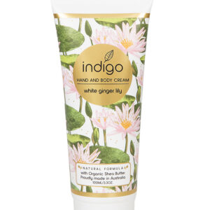 Indigo Organic Shea Butter Hand and Body Cream-White Ginger Lily