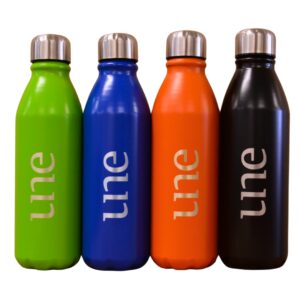 UNE Single Wall Metal Drink Bottle 750ml